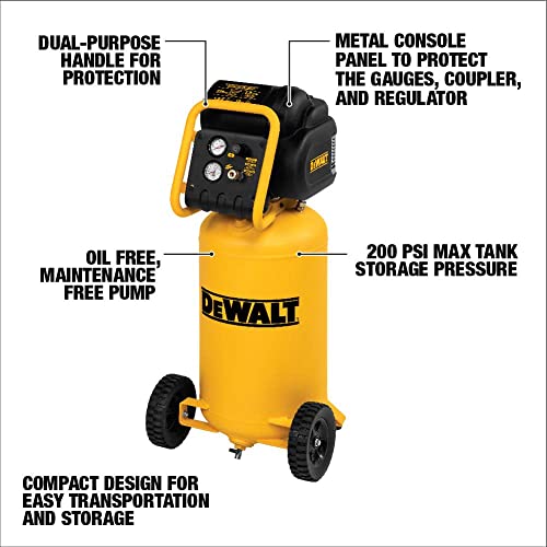 DEWALT (D55168) Heavy-Duty 200 PSI MAX Electric Workshop Compressor