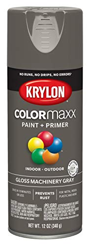12 oz Krylon K05599007 Machinery Gray COLORmaxx Paint & Primer Spray Paint, Gloss
