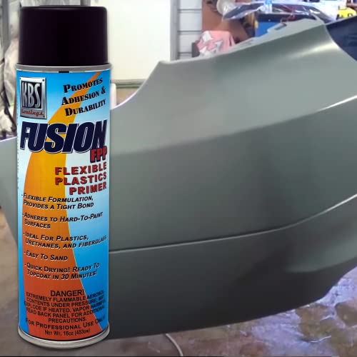 KBS Coatings Fusion FPP - Flexible Plastics Primer - 16oz Aerosol Can, Grey (150060)