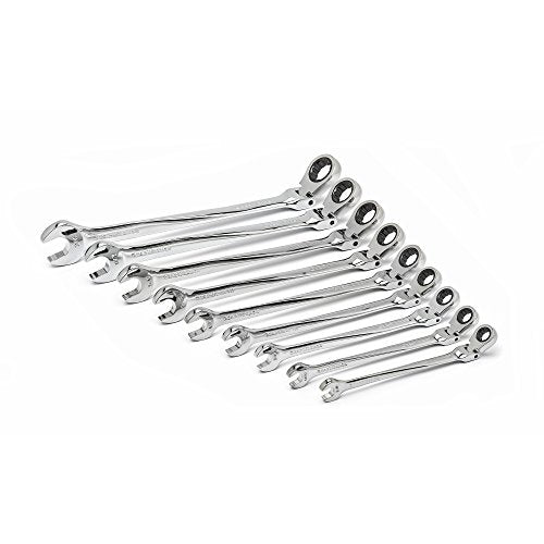 GEARWRENCH 9 Pc. 12 Pt. XL X-Beam Flex Head Ratcheting Combination Wrench Set, SAE - 85298