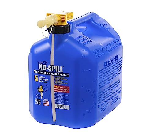 No-Spill NSP-1466S, 5 Gallon Gas Can for Kerosene Fuel with View Stripe