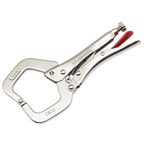Crescent 6" Locking C-Clamp with Regular Tips - Carded - C6CCVN , Red