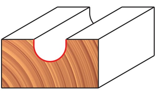 Freud 18-116 1/2" Dia Round Nose Router Bit w/1/2" Shank