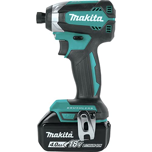 Makita XT269M 18V LXT Lithium-Ion Brushless Cordless 2-Pc. Combo Kit (4.0Ah), Blue