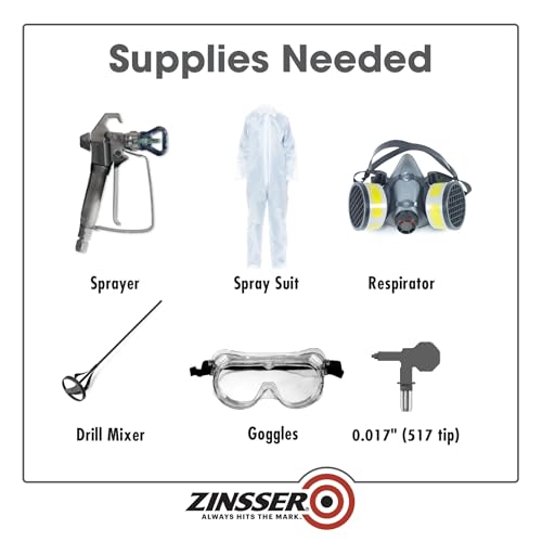 Zinsser 350999 Dryfall Commercial & Industrial Waterborne Coating, 5 Gallon, Eggshell White