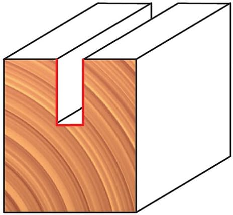 Freud 04-106 Double Flute Straight Bit with 1/4" Shank, 1/4" Diameter by 3/4" Length