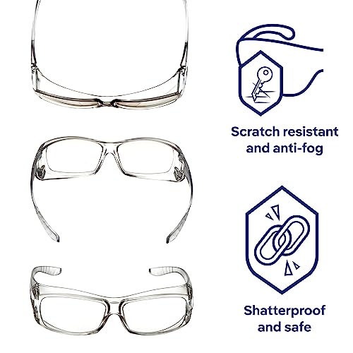 Dräger Safety Glasses X-pect 2400 | Anti-Fog & Anti-Scratch | For Construction Site, Laboratory, Workshop | Transparent Lenses