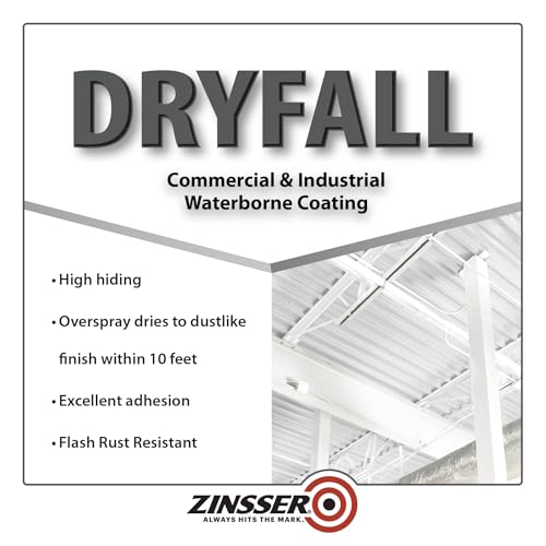Zinsser 350999 Dryfall Commercial & Industrial Waterborne Coating, 5 Gallon, Eggshell White