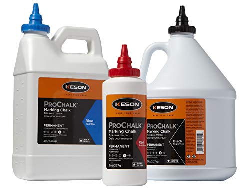 Keson PM8BLACK ProChalk Permanent Marking Chalk - Level 4, Black, 8-Ounce