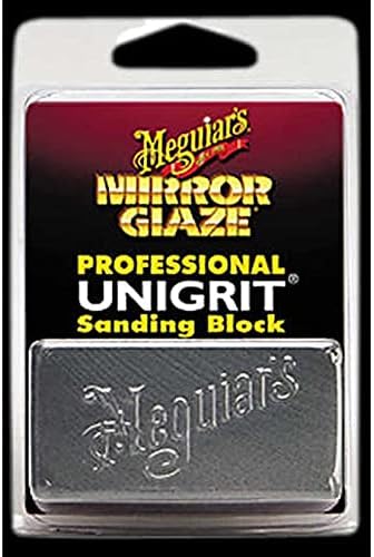Meguiar's Professional Mirror Glaze Unigrit Sanding Block 2,000 Grit K2000 - Professional-Grade - Precise, Uniform Grit for Even Sanding that's Easy to Clean and Polish, 1 Block