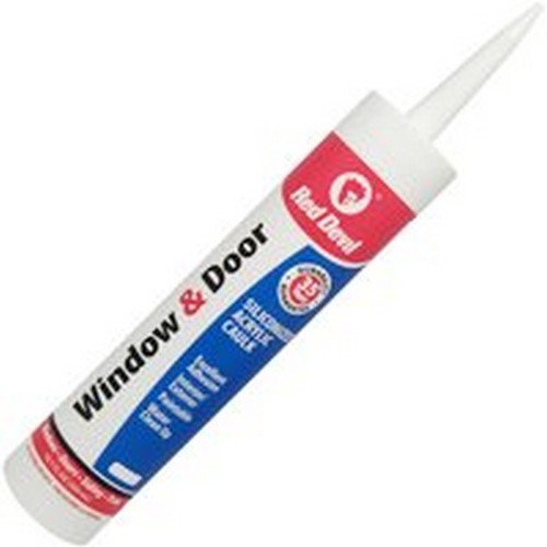 Red Devil 084620 Window And Door Siliconized Acrylic Caulk, Almond, 10.1 Oz (Pack of 12)