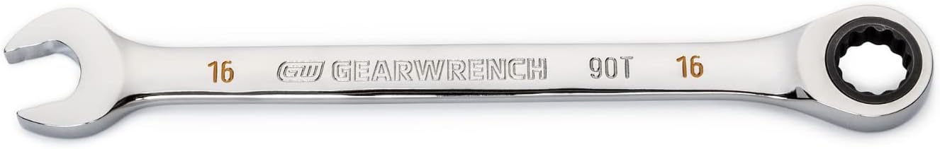 GEARWRENCH 16mm 4 Degree Swing Arch 12 Point Ratcheting Combination Wrench - 86916
