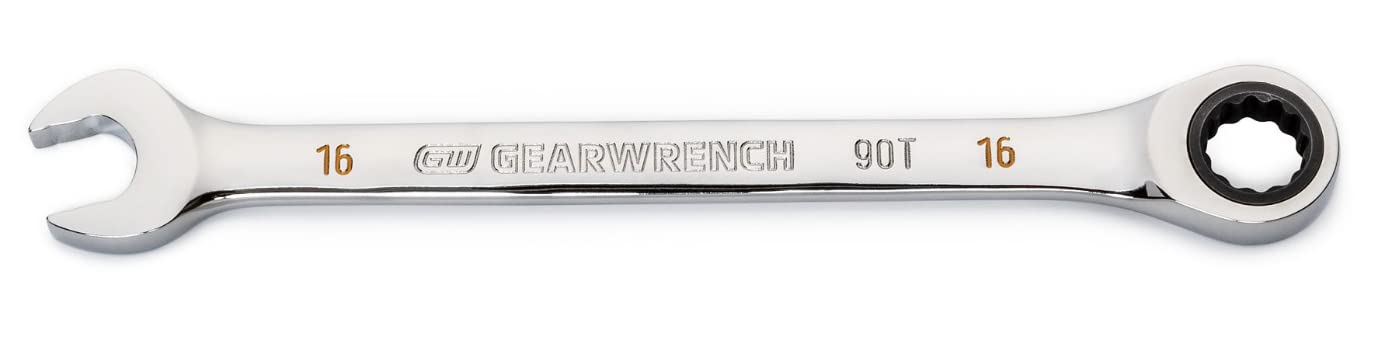 GEARWRENCH 16mm 4 Degree Swing Arch 12 Point Ratcheting Combination Wrench - 86916