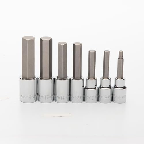 GEARWRENCH Mid Length Hex Bit Socket Set 1/2 Drive 7Piece MM | 82586
