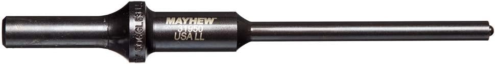 Mayhew Tools 31950HT Pneumatic Roll Pin Punch, 1/4" x 6" Hang Tag, Black Oxide Finish