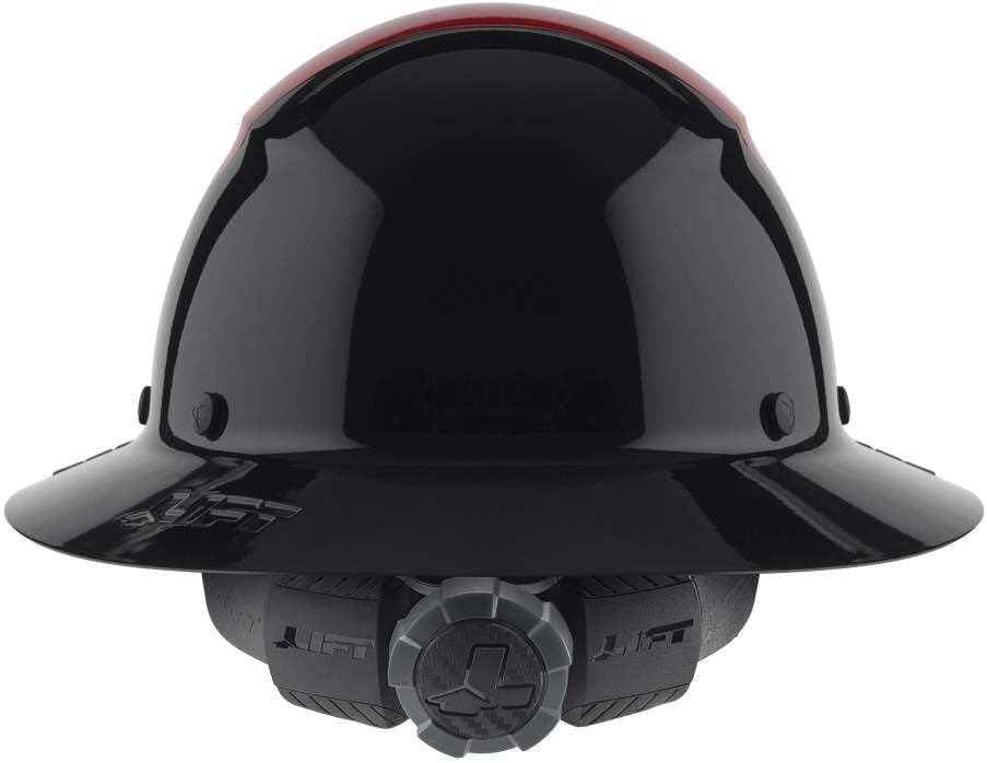 DAX Fiber Resin Full Brim Hard Hat (50/50 Gloss Red/Black)