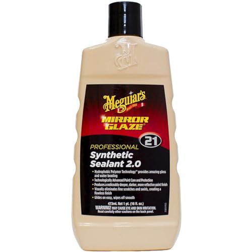 Meguiar's Professional Synthetic Sealant 2.0 M2116 - Premium Synthetic Car Paint Sealant, Long-Lasting Protection, Additional Gloss and Hydrophobic Properties for High Water Beading, 16 Oz Liquid