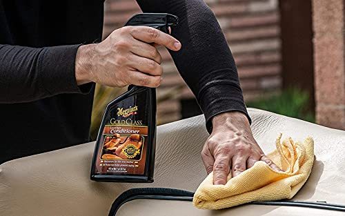 Meguiar's Gold Class Leather Conditioner Spray - Premium Car Leather Conditioner - Protect Your Car's Seats from Cracking, Fading and Drying Out - Keep It Looking and Feeling New, 16 Oz