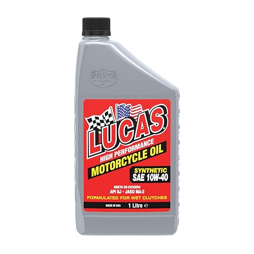 Lucas Oil 10793 Synthetic SAE 10W-40 Motorcycle Oil Ma2, 32. Fluidounces, 1 Quart, 1 Pack