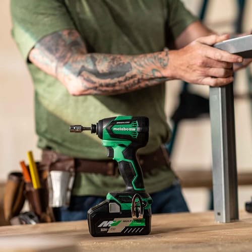 Metabo HPT 18V MultiVolt Impact Driver Kit | 1/4-Inch Chuck | 2-2.0 Ah 18V Batteries | 1,549 in-lbs Torque | Brushless Motor | Compact Size & Weight | Lifetime Tool Warranty | WH18DEX