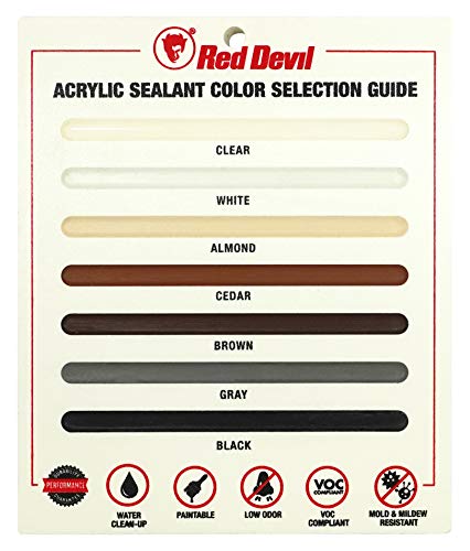 Red Devil 077050 Lifetime Ultra Premium Elastomeric Acrylic Latex Sealant, Gray, 10.1 oz, Pack of 12