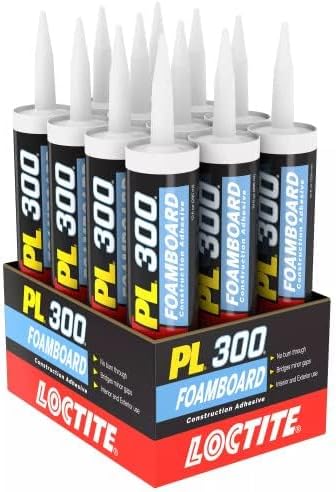 Loctite PL300 Foamboard Adhesive, 10 fl oz, Cartridge (Pack of 12)