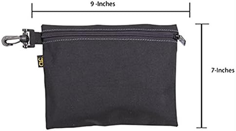 Custom Leathercraft 1100 Multi-Purpose Clip-on Zippered Poly Bags (Pack of 3)