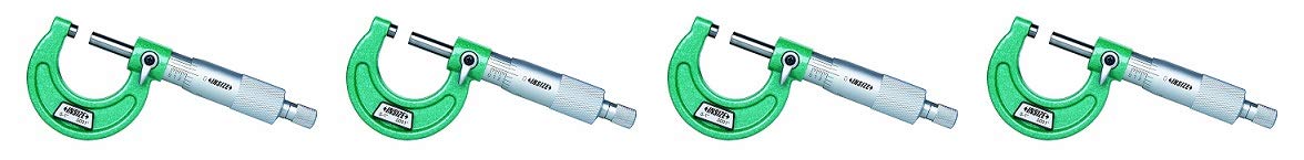 INSIZE 3203-1A Outside Micrometer, 0-1", Graduation 0.0001" (Pack of 4)
