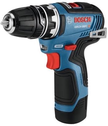 BOSCH GSR12V-300FCB22 12V Max EC Brushless Flexiclick 5-In-1 Drill/Driver System with (2) 2 Ah Batteries Starter-Kit