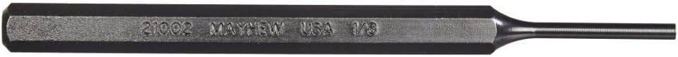 Mayhew Tools Mayhew Pro 21002 1/8-Inch Black Oxide Pin Punch, 1/8 x 1" Pin 4-3/4" OAL x 5/16" Body