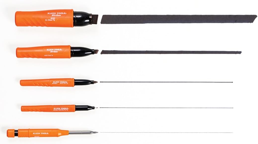 Klein Tools 861002 Skribes Ultra Fine Tip Permanent Markers, Black (Pack of 2)