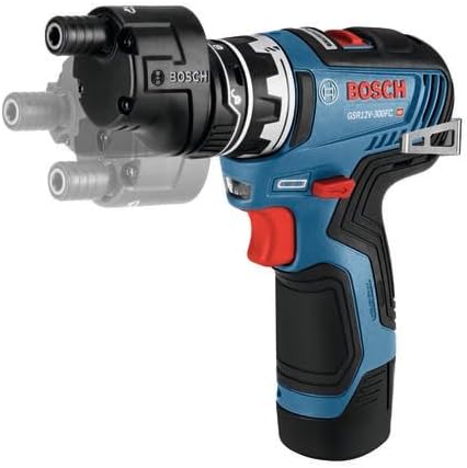BOSCH GSR12V-300FCB22 12V Max EC Brushless Flexiclick 5-In-1 Drill/Driver System with (2) 2 Ah Batteries Starter-Kit