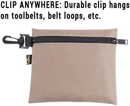 Custom Leathercraft 1100 Multi-Purpose Clip-on Zippered Poly Bags (Pack of 3)