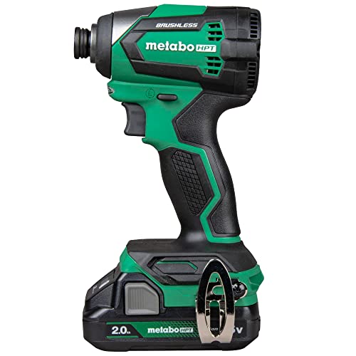 Metabo HPT 18V MultiVolt Impact Driver Kit | 1/4-Inch Chuck | 2-2.0 Ah 18V Batteries | 1,549 in-lbs Torque | Brushless Motor | Compact Size & Weight | Lifetime Tool Warranty | WH18DEX