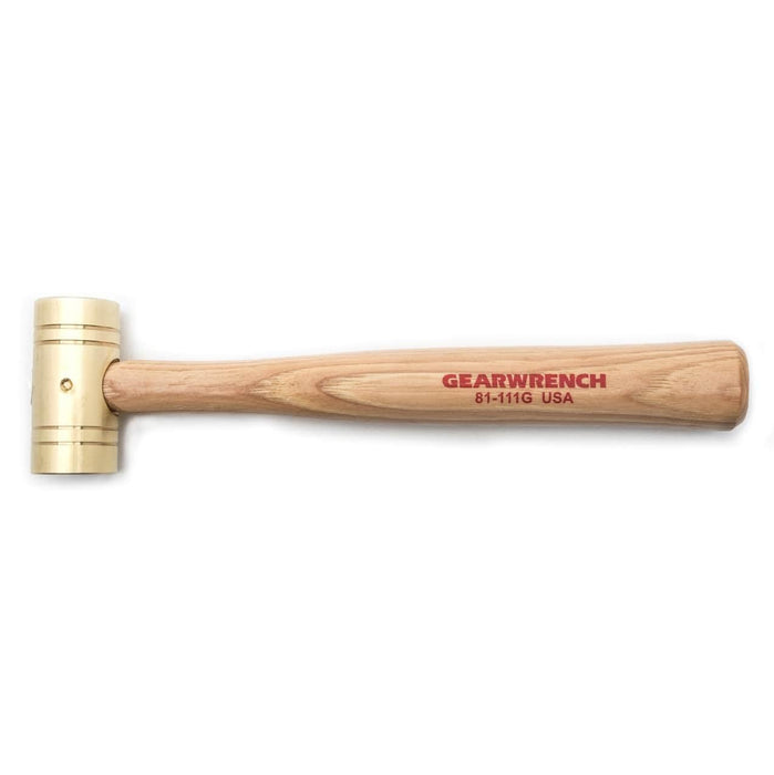 GEARWRENCH 81-111G Brass Hammer with Hickory Handle - 1 lb.