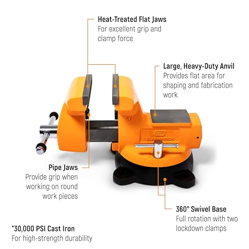 GEARWRENCH 6" Mechanic's Bench Vise with Anvil | GWBVA6