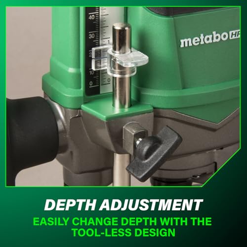 Metabo HPT 36V MultiVolt Cordless Plunge Router Kit | Includes 1/2-Inch and 1/4-Inch Collets | Variable Speed | Optional AC Adapter | M3612DA