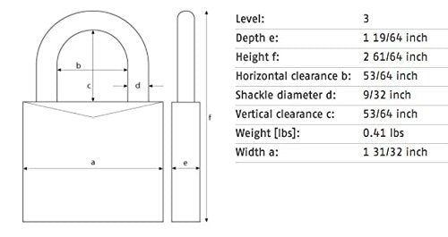 ABUS 78/50 KC 2-Inch Locker Dial Combination Padlock, Black