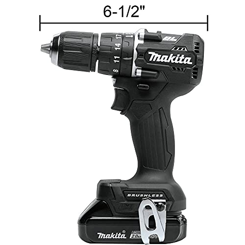 Makita XPH15RB 18V LXT Lithium-Ion Sub-Compact Brushless Cordless 1/2" Hammer Driver-Drill Kit (2.0Ah), Black