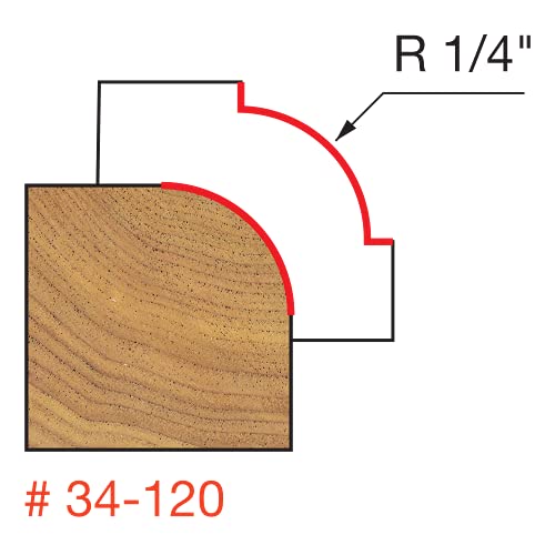 Freud 34-120 1/4" Radius Rounding Over Bit Quadra-Cut