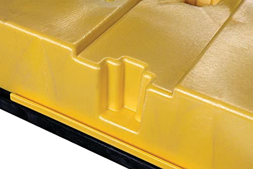 Eagle 2 Drum Spill Platform with Drain and Forklift Pockets, 26.25"x51"x6.5", 30 Gallon Sump, 5,000 lbs. Load Capacity Containment Tray, Made in USA, Yellow, 1632D