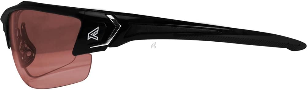 Edge SDK115-G2 Khor G2 Wrap-Around Safety Glasses, Anti-Scratch, Non-Slip, UV 400, Military Grade, ANSI/ISEA & MCEPS Compliant, 5.04" Wide, Black Frame / Copper Lens