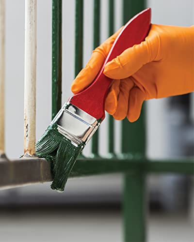 Atlantic Safety Products Orange Lightning Exam Gloves, Disposable, Powder-Free Nitrile Gloves, Orange, Extra Large, 100-Ct