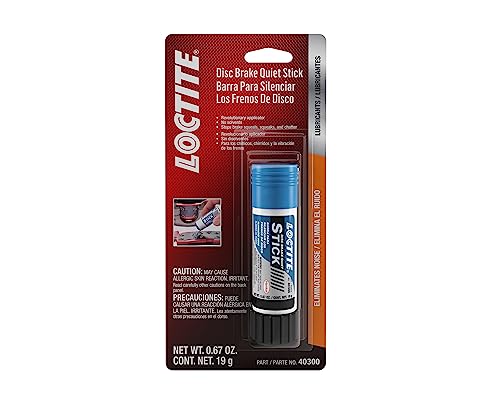 Loctite Disc Brake Quiet Stick for Automotive, Stops Brake squeals, squeaks, and Chatter, Eliminates Noise, No Solvents, Water Resistant | 19 Gram Stick (PN: 40300-718808)