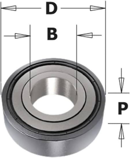CMT 791.033.00 Bearing, 1-1/4-Inch Diameter, 8mm Smaller Diameter