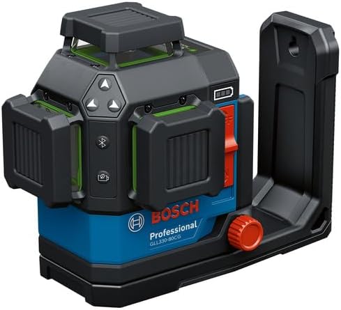 BOSCH GLL330-80CGN 18V 360º Connected Green-Beam Three-Plane Leveling and Alignment Laser - Versatile, High-Visibility Laser with VisiMax Technology and Bluetooth Connectivity (Bare Tool)