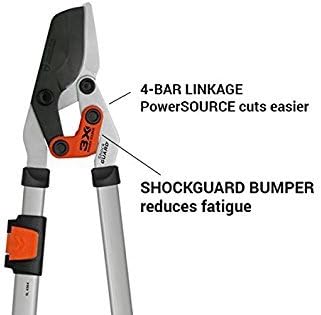 Corona Tools SL4364 Branch Cutter DualLINK Extendable Bypass Loppers - Tree Trimmer Cuts Branches up to 1 ¾-inches in Diameter - Handles Extend up to 37 ½ inches