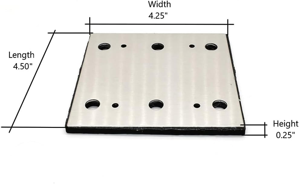 SPD19 1/4 Sheet, 6 Hole Stick on Square Sanding Pad, Replaces: Milwaukee 14-67-0275 & Ridgid 200202538