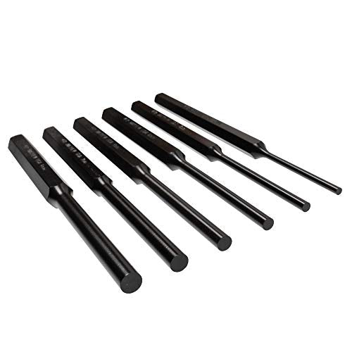 Mayhew Pro 62080 Metric Pin Punch Kit, 6-Piece