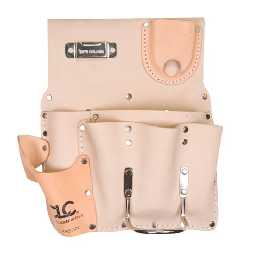 Custom Leathercraft - DW-109 CLC K485R1 Standard Drywaller's Tool Pouch, Chrome-Tanned Heavy Duty, 7-Pocket, Small